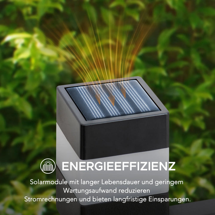 Solar-Gartenbegrenzungszaun aus Eisen - 5er-Pack, schwarz