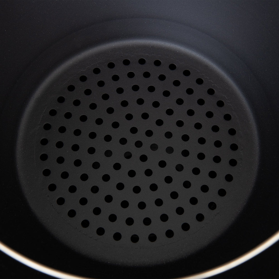A504002329 Eierförmiger Grill mit Pizzaplatte, schwarz 