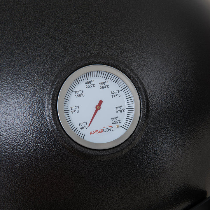 A504002329 Eierförmiger Grill mit Pizzaplatte, schwarz 