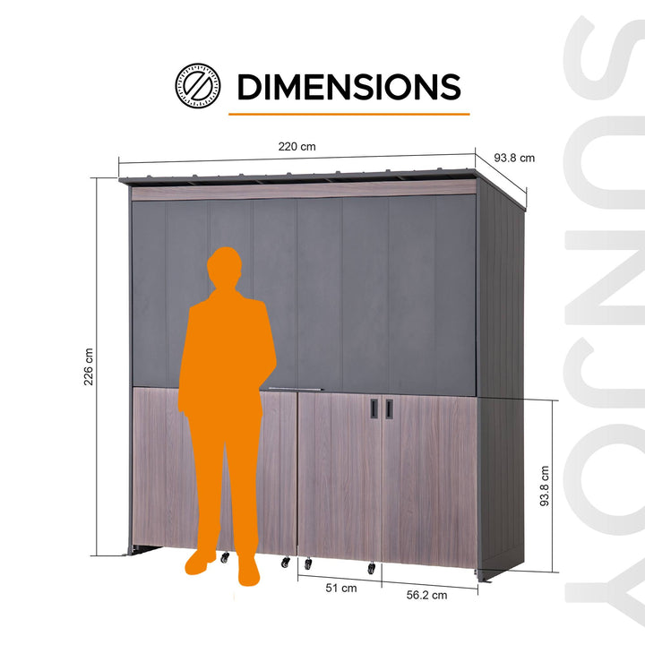A801002750 Gartenhaus MAMBO für Outdoor Küche - 94cm x 220cm 