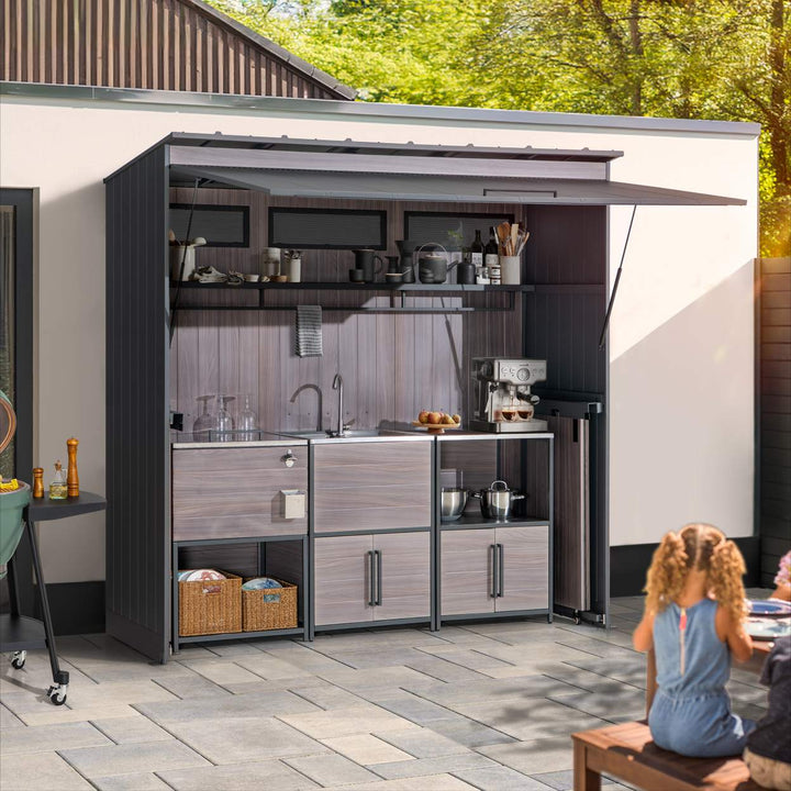 A801002750 Gartenhaus MAMBO für Outdoor Küche - 94cm x 220cm 