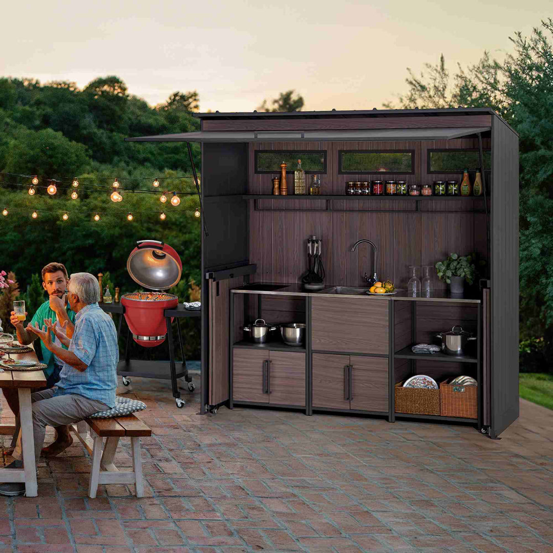 A801002750 Gartenhaus MAMBO für Outdoor Küche - 94cm x 220cm 