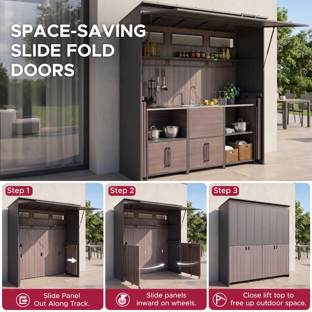 MAMBO Outdoor Kitchen Shed 94cm x 220cm