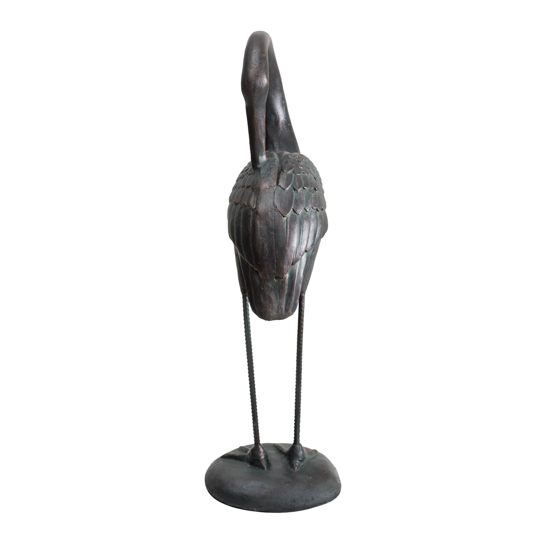 D101000300 Gartenfigur Kranich aus Bronze, 2er Set - klein