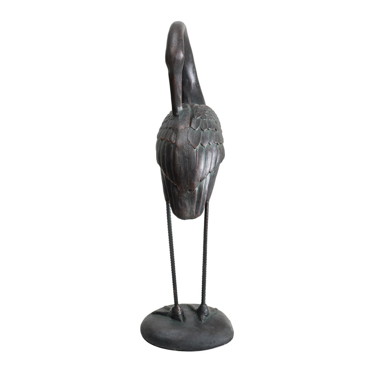 D101000300 Gartenfigur Kranich aus Bronze, 2er Set - klein