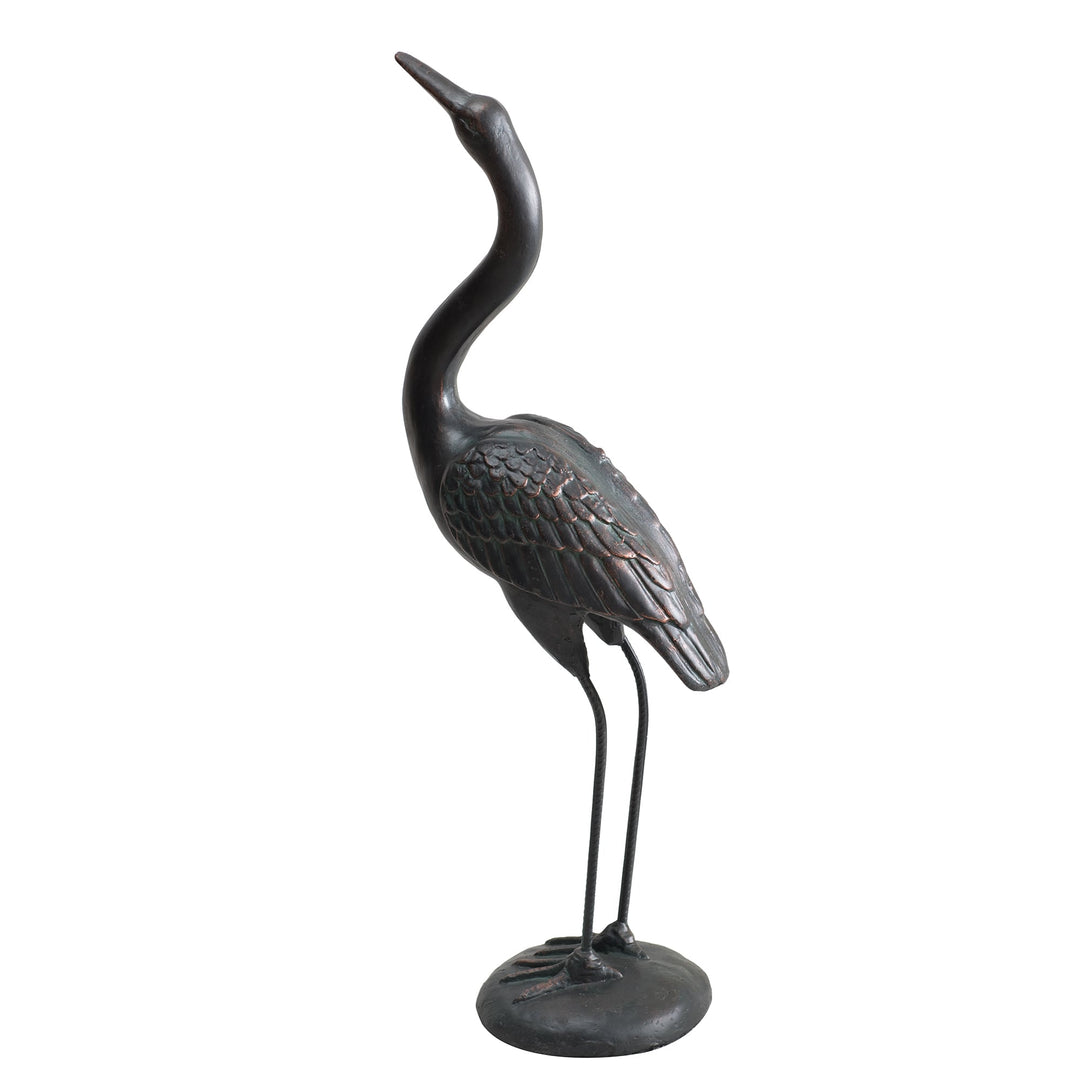 D101000300 Gartenfigur Kranich aus Bronze, 2er Set - klein 