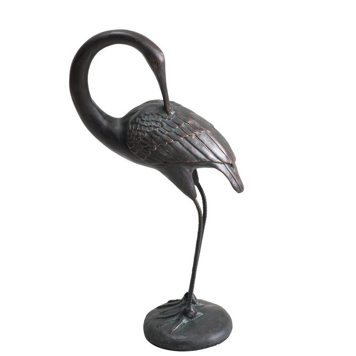 D101000300 Gartenfigur Kranich aus Bronze, 2er Set - klein 