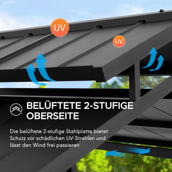 ECRINS Steel Grill Gazebo 153cm x 242cm