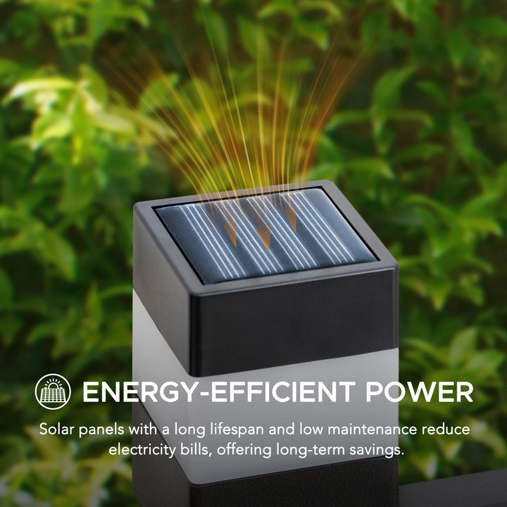 Solar-Gartenbegrenzungszaun aus Eisen - 5er-Pack, schwarz