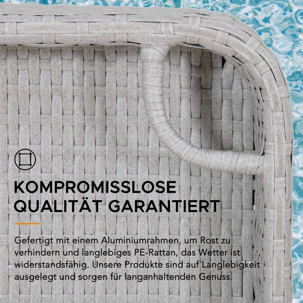 61x61 CM Wicker Floating Pool Trays - Grey