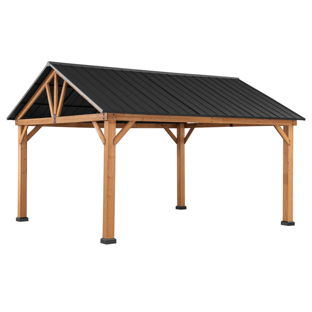 TÖDI Cedar Wood Gazebo - 335cm x 399cm