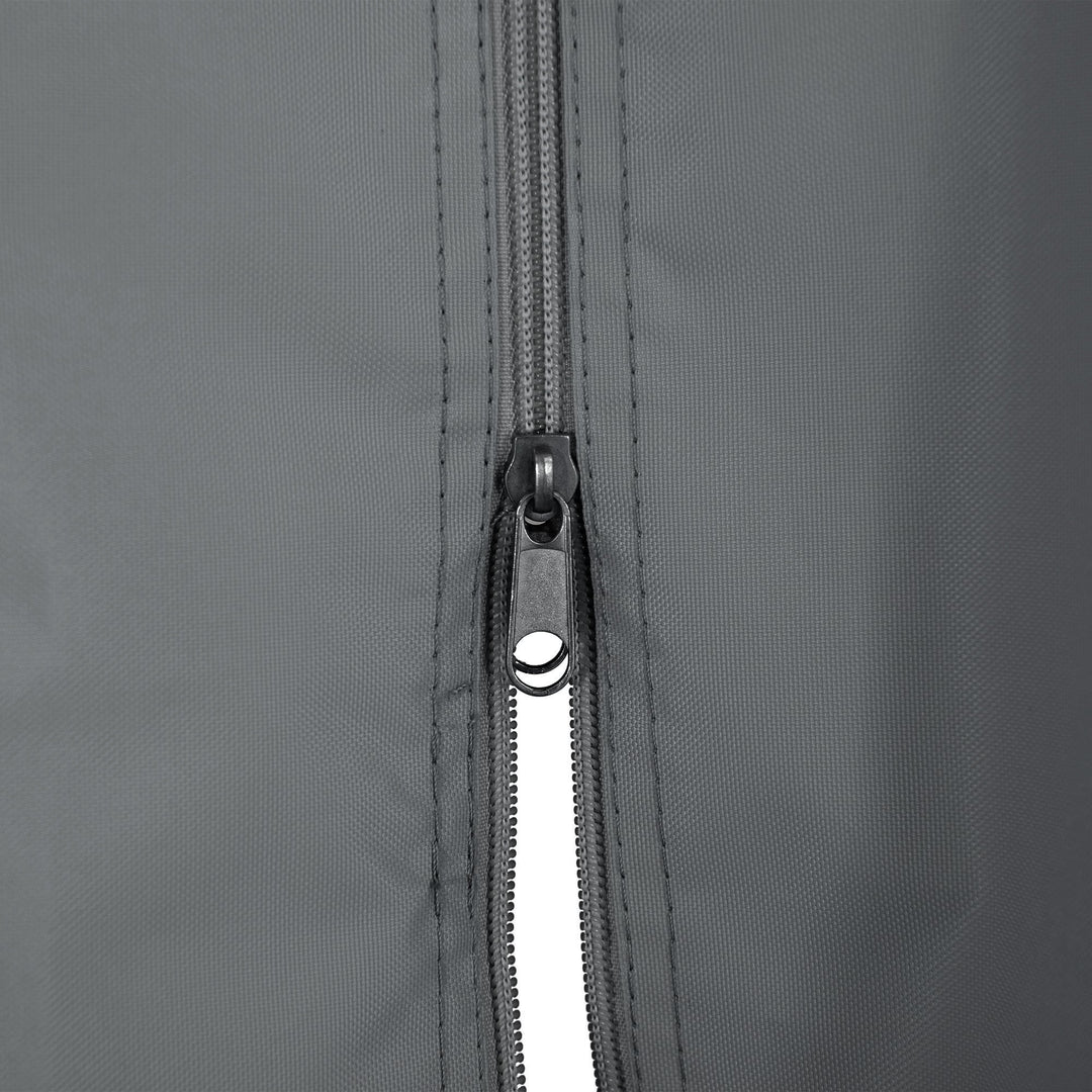 Stahl Wandpavillon MEIJE mit Vorhängen und Netz - 360cm x 300cm, schwarz