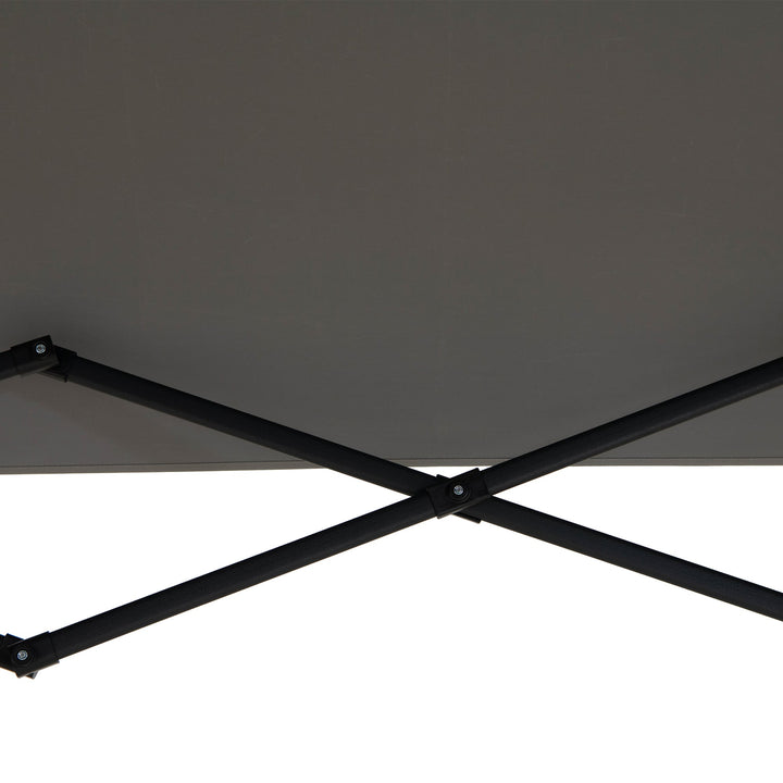 Portabler Stahl Grill Pavillon CINTO mit LED-Licht - 160cm x 250cm, grau