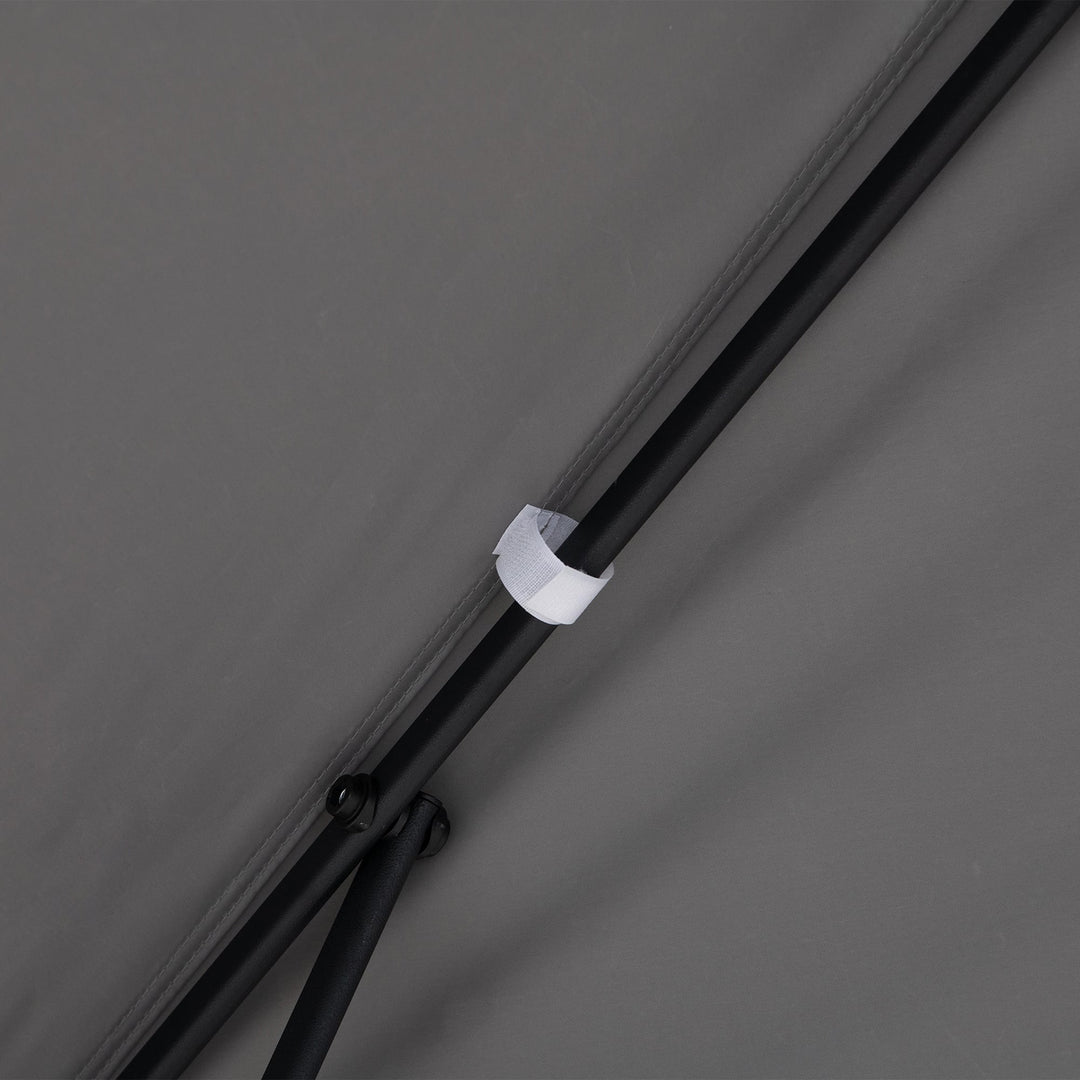 Portabler Stahl Grill Pavillon CINTO mit LED-Licht - 160cm x 250cm, grau