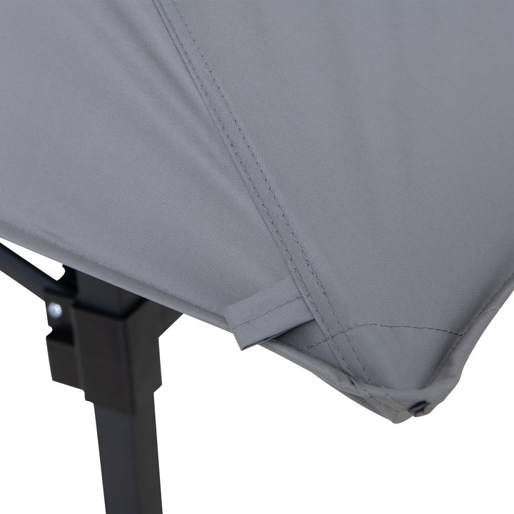 Portabler Stahl Grill Pavillon CINTO mit LED-Licht - 160cm x 250cm, grau