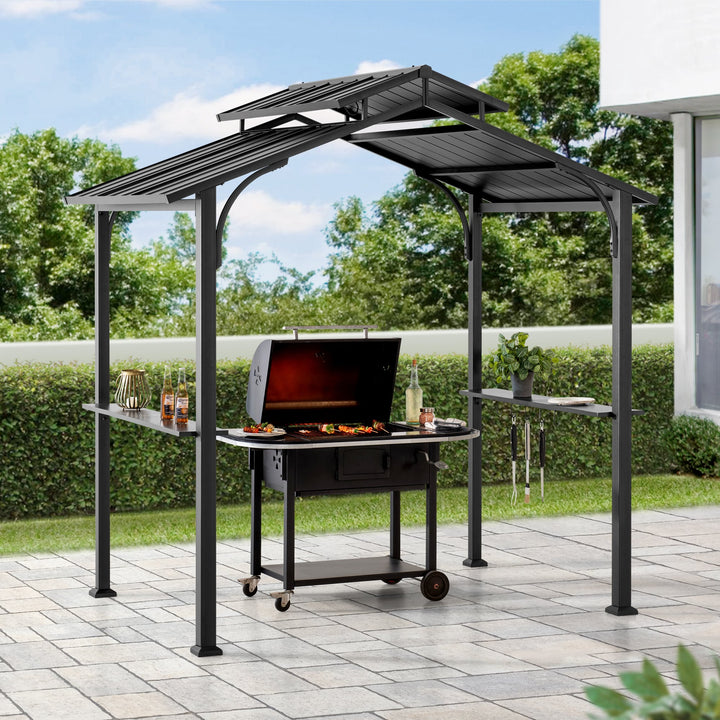 Pavillon barbecue en acier ECRINS - 153cm x 242cm