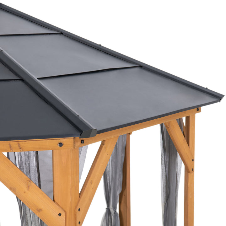 Filet pour tonnelle en bois de cèdre 395cm x 395cm