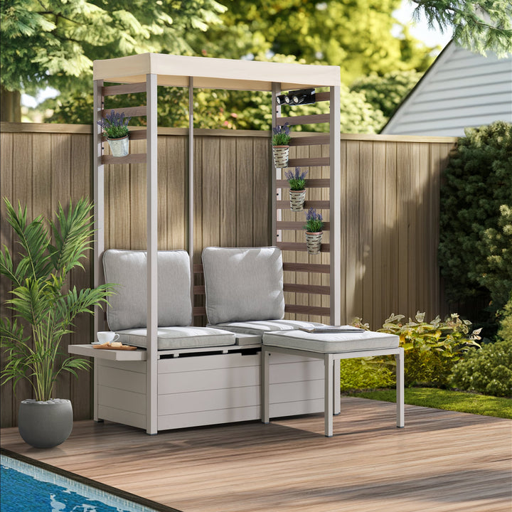 Canapé de jardin en acier FARO - 142cm x 128cm