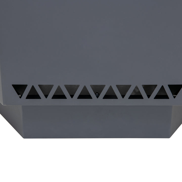Rauchfreie Feuerstelle AMIATA aus Stahl - 66x57x38cm, schwarz