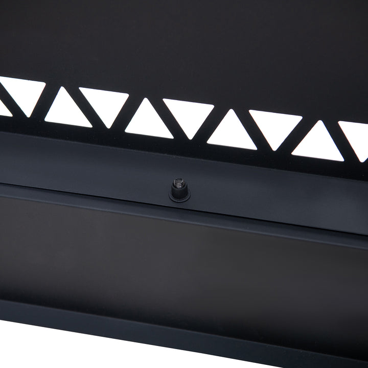 Rauchfreie Feuerstelle AMIATA aus Stahl - 66x57x38cm, schwarz