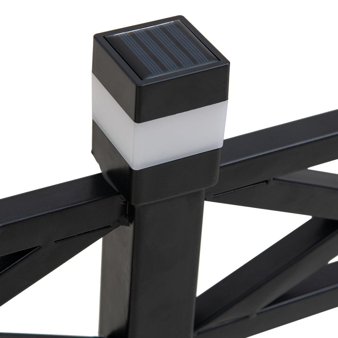 Solar-Gartenbegrenzungszaun aus Eisen - 5er-Pack