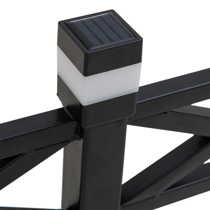 Solar-Gartenbegrenzungszaun aus Eisen - 5er-Pack