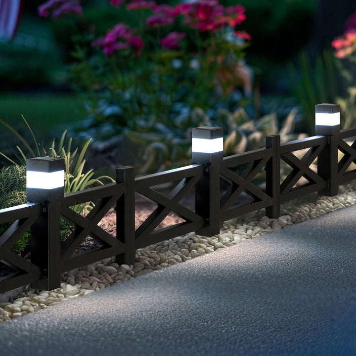 Solar-Gartenbegrenzungszaun aus Eisen - 5er-Pack
