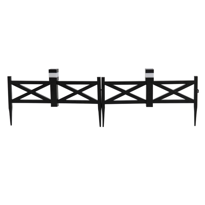 Solar-Gartenbegrenzungszaun aus Eisen - 5er-Pack