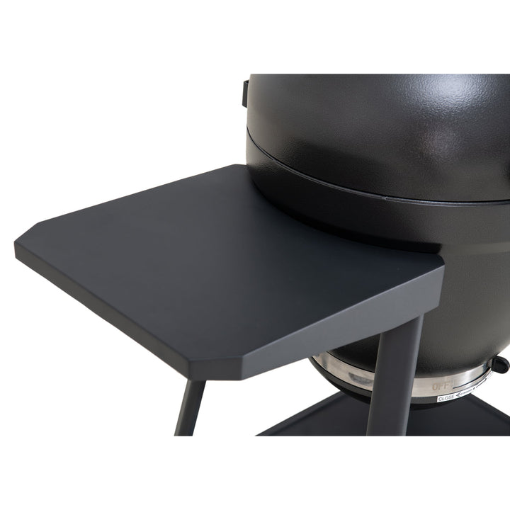Grill en forme d'œuf avec plaque à pizza, noir