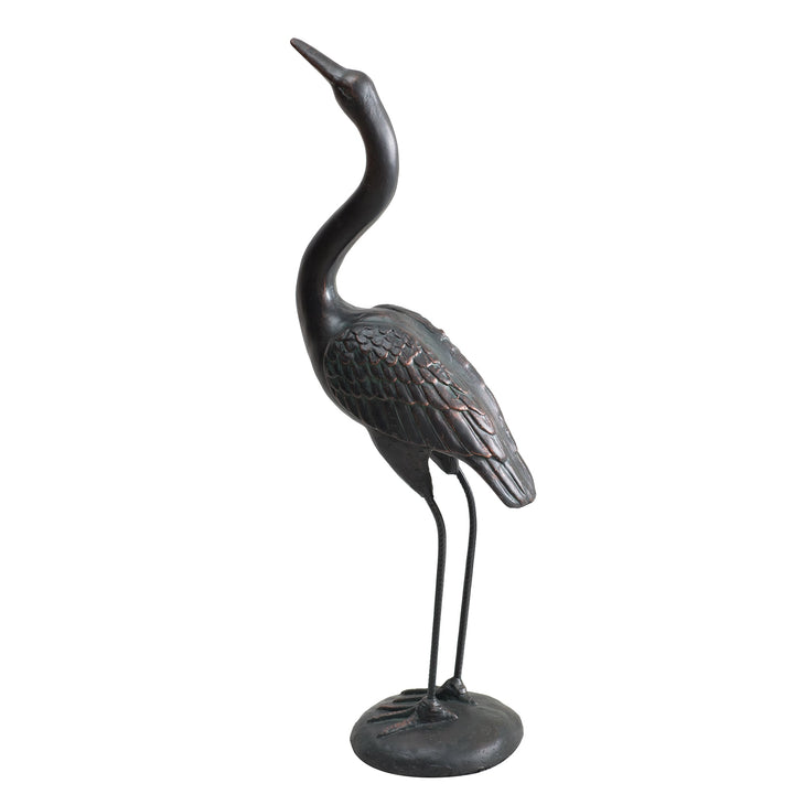 Gartenfigur Kranich aus Bronze, 2er Set - klein