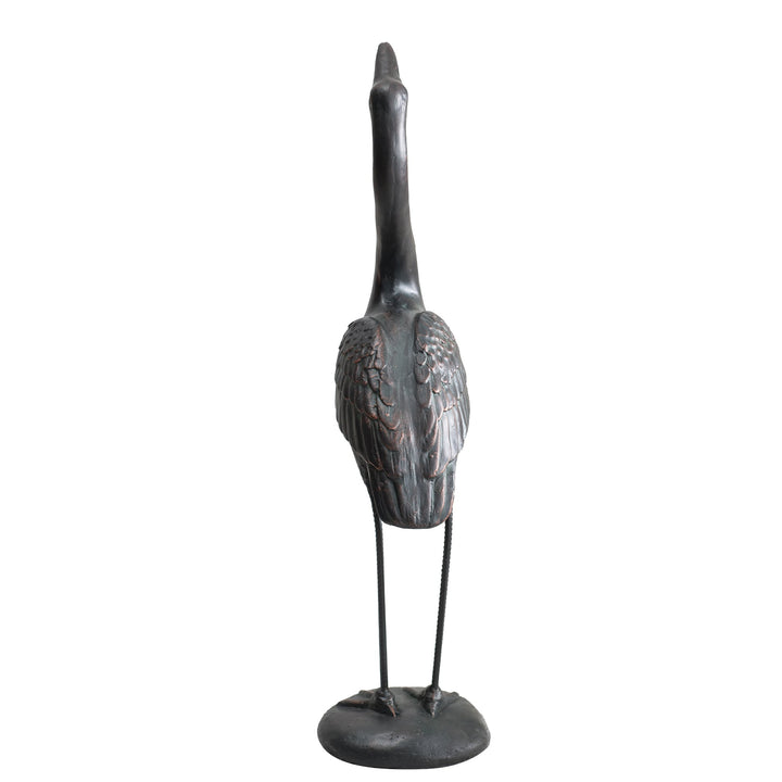 Gartenfigur Kranich aus Bronze, 2er Set - klein