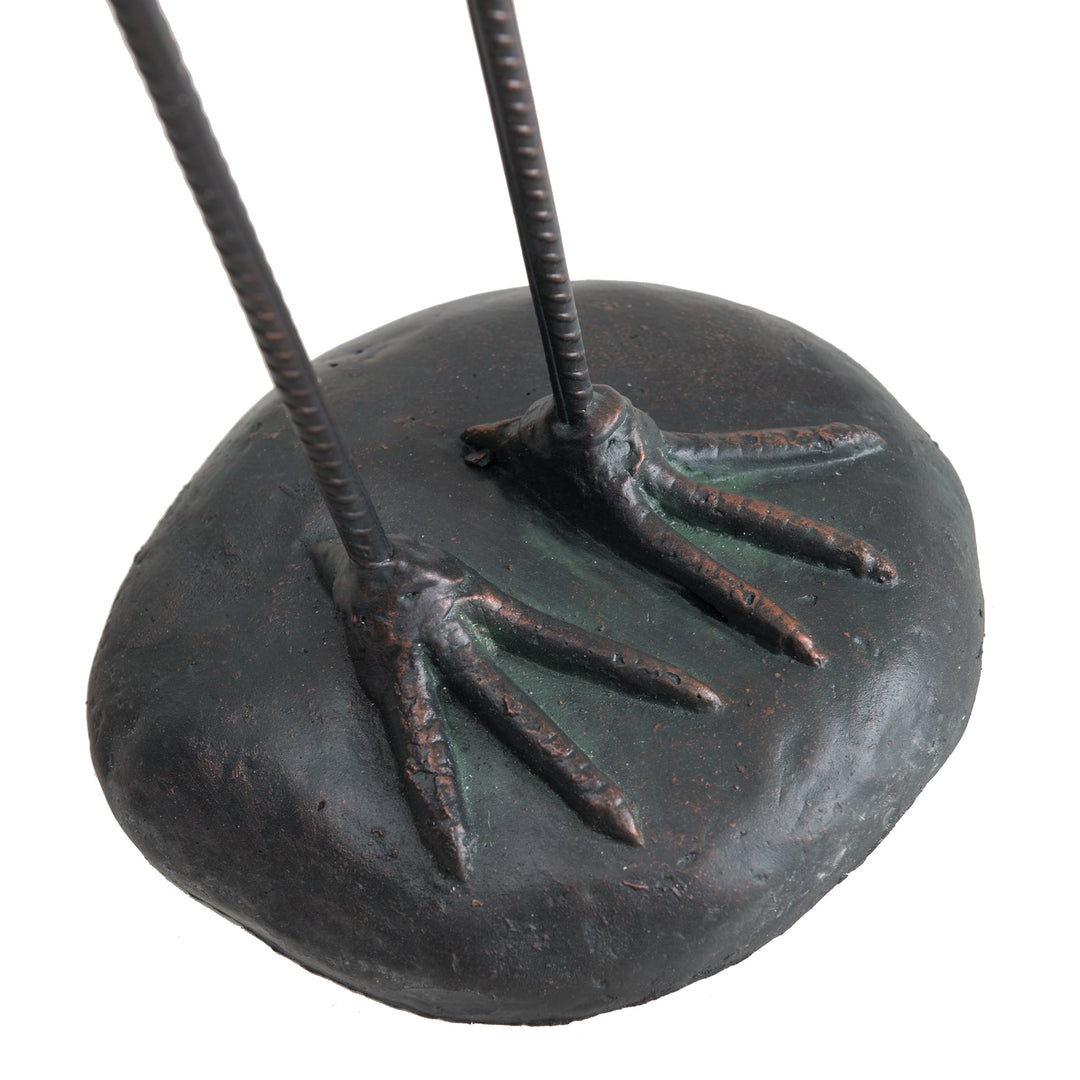 Gartenfigur Kranich aus Bronze, 2er Set - klein