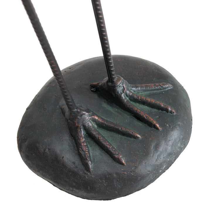 Gartenfigur Kranich aus Bronze, 2er Set - klein