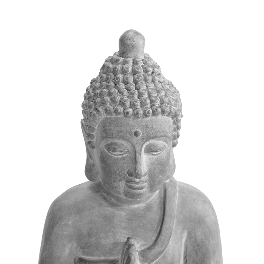 Gartenfigur Buddha aus Ton, meditierend