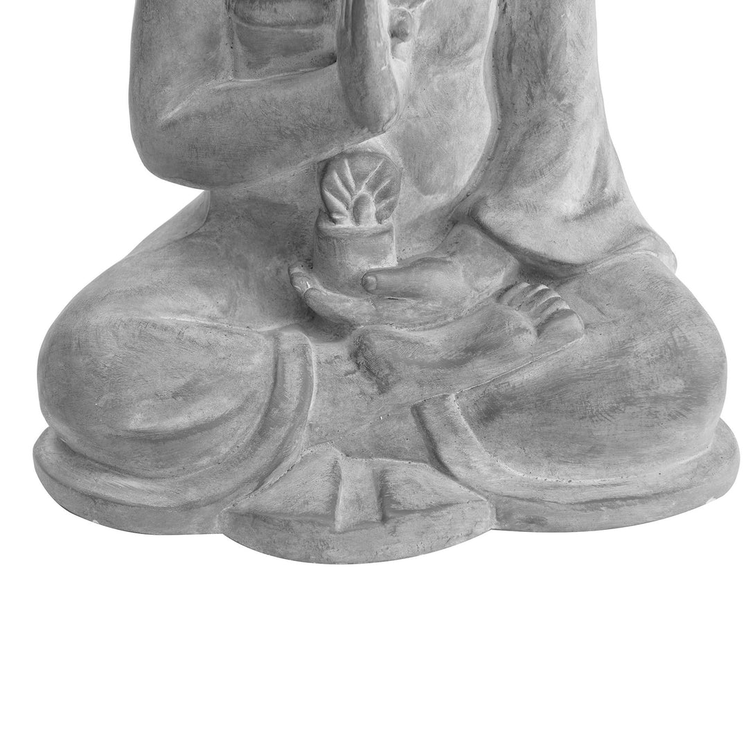 Gartenfigur Buddha aus Ton, meditierend