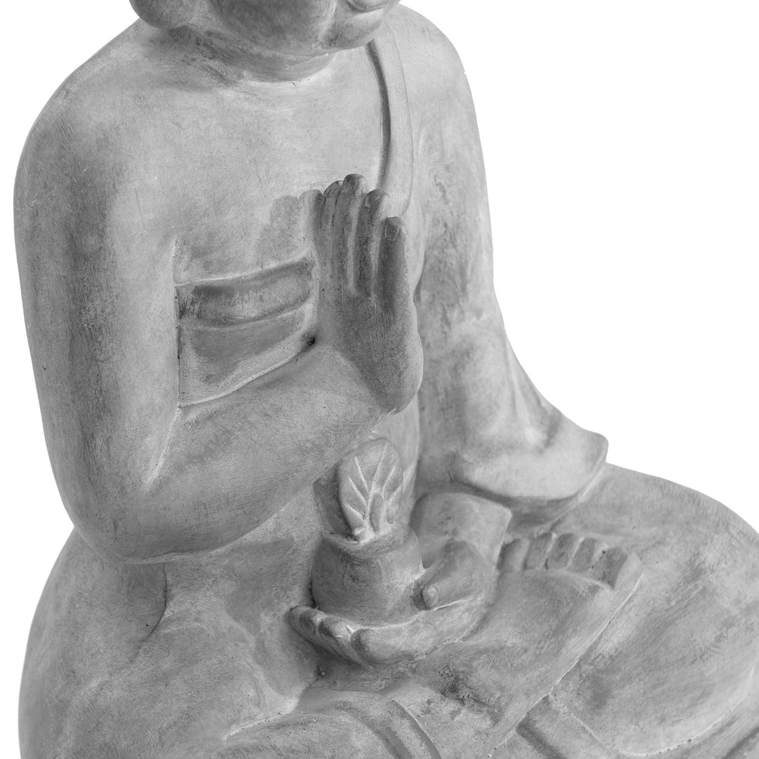 Gartenfigur Buddha aus Ton, meditierend