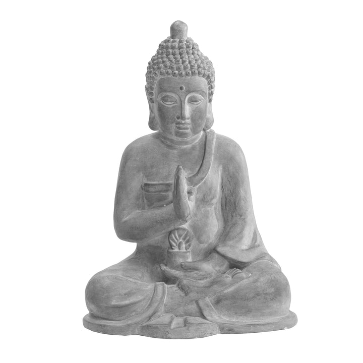 Gartenfigur Buddha aus Ton, meditierend