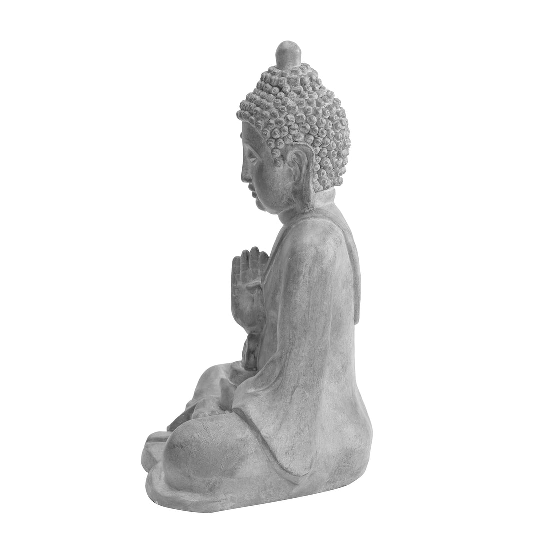 Gartenfigur Buddha aus Ton, meditierend