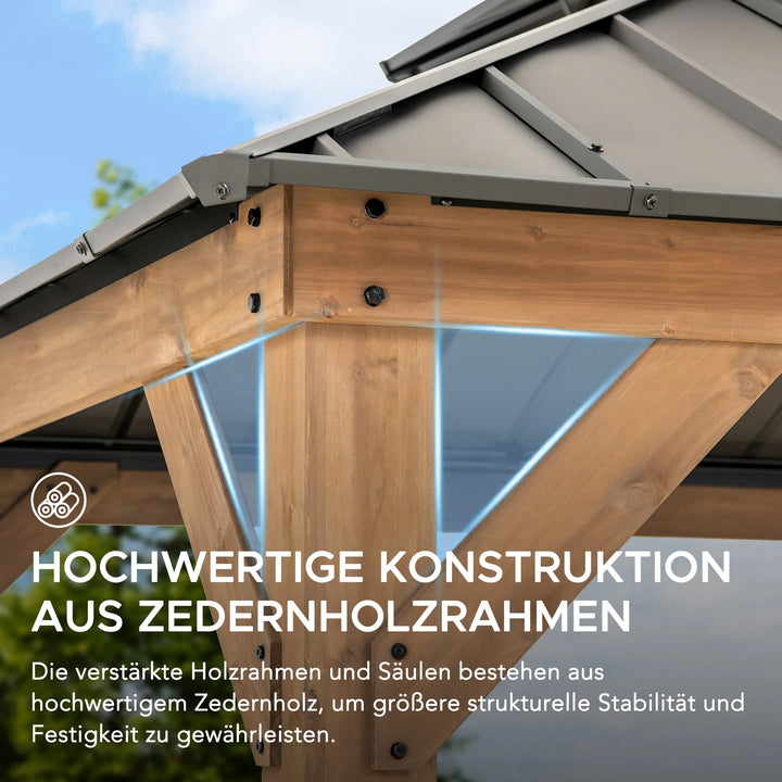 KAPS Outdoor Wooden Gazebo 330cm x 330cm