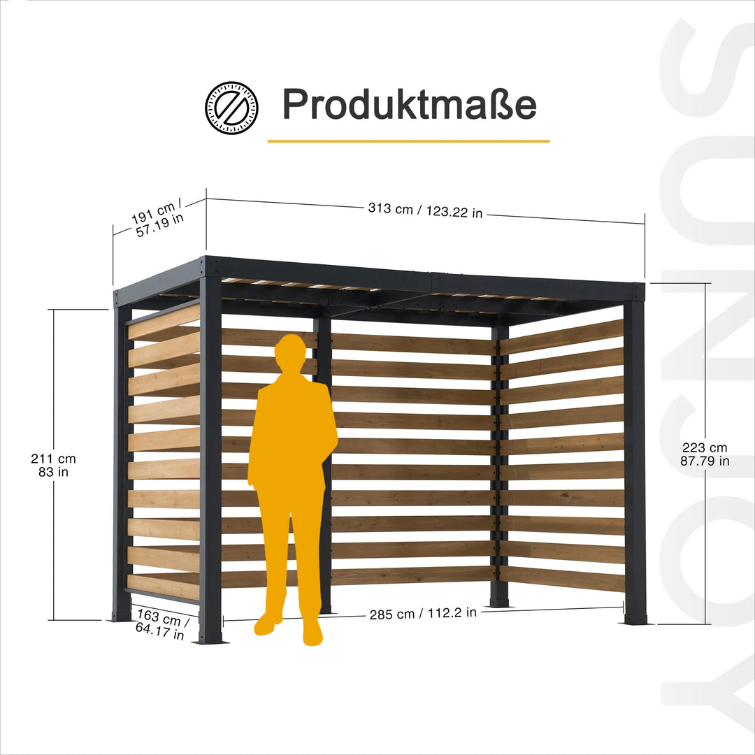 Stahl Pergola MARAO - 191cm x 313cm