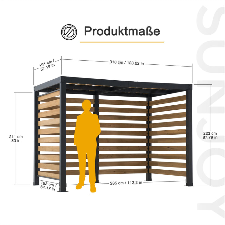 Stahl Pergola MARAO - 191cm x 313cm