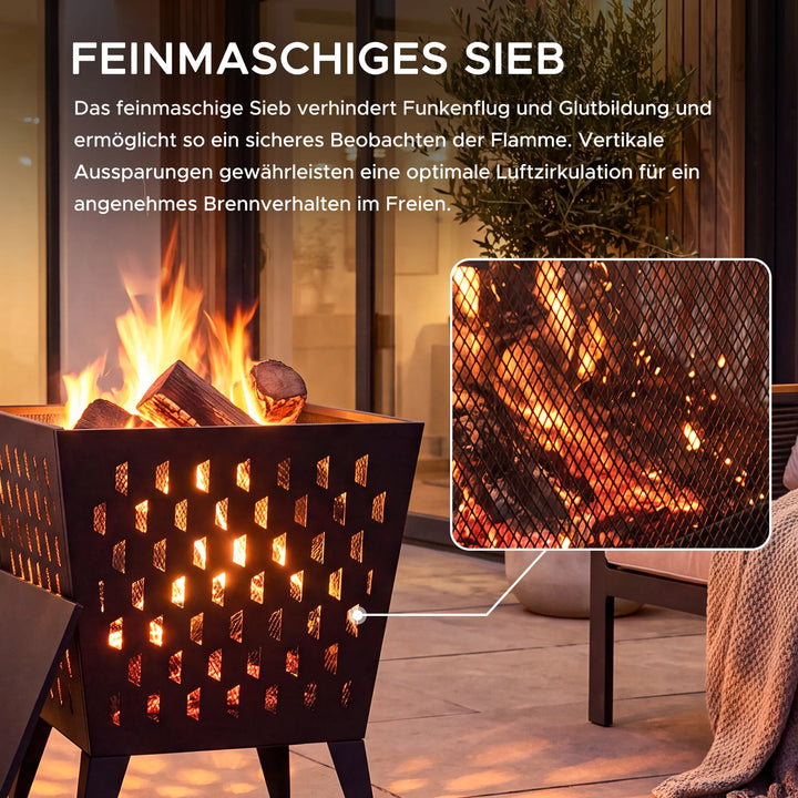 ALBANI Steel Fire Pit Ø46cm - Black
