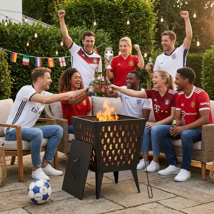 SUNJOY Steel Fire Pit - Ø51cm, Black