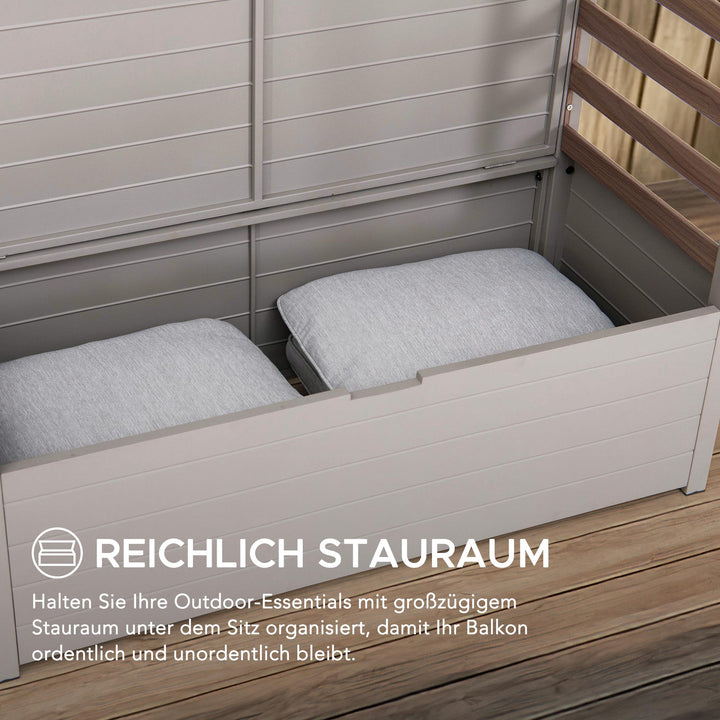 Stahl Gartensofa FARO - 57cm x 147cm, grau
