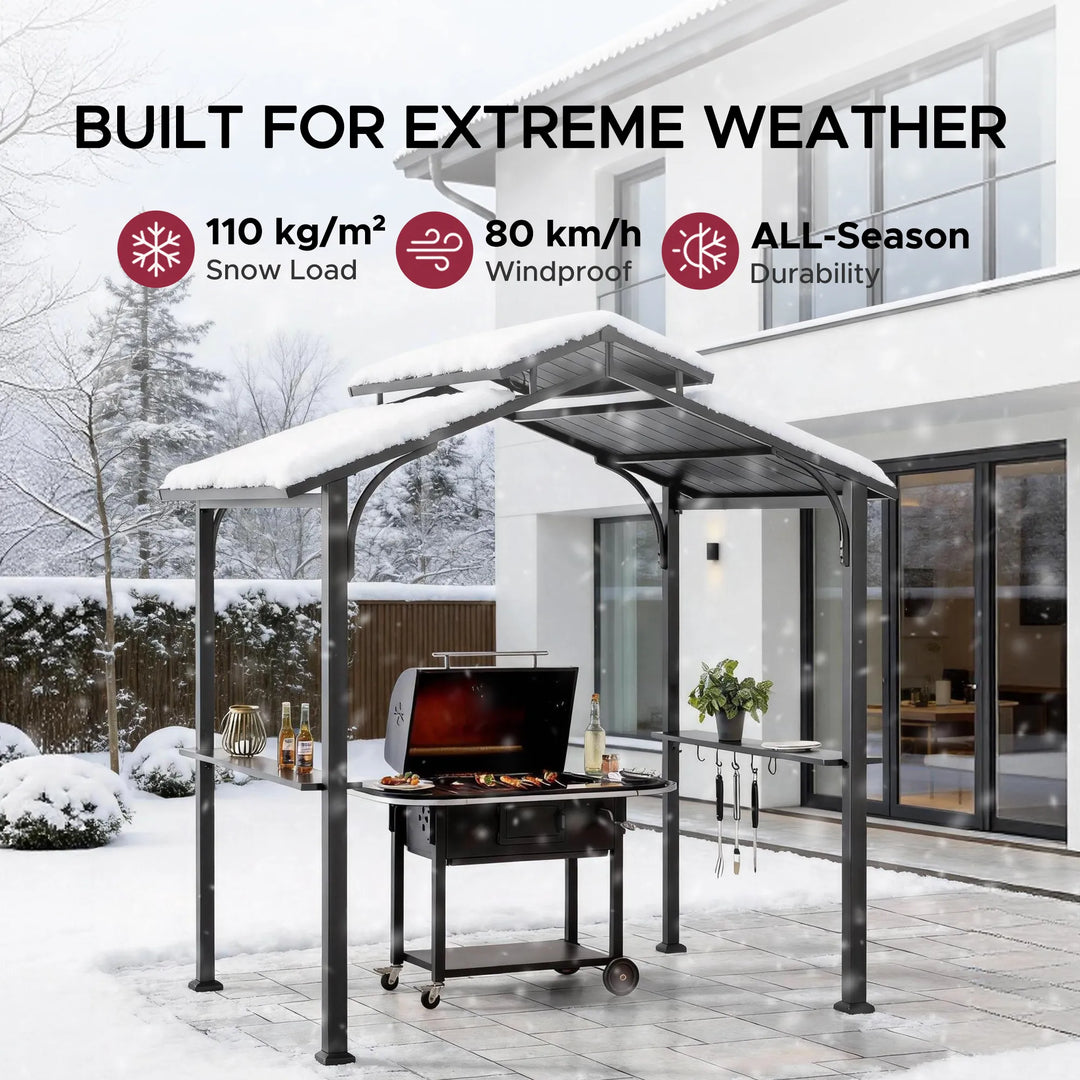 ECRINS Steel Grill Gazebo - 153cm x 242cm