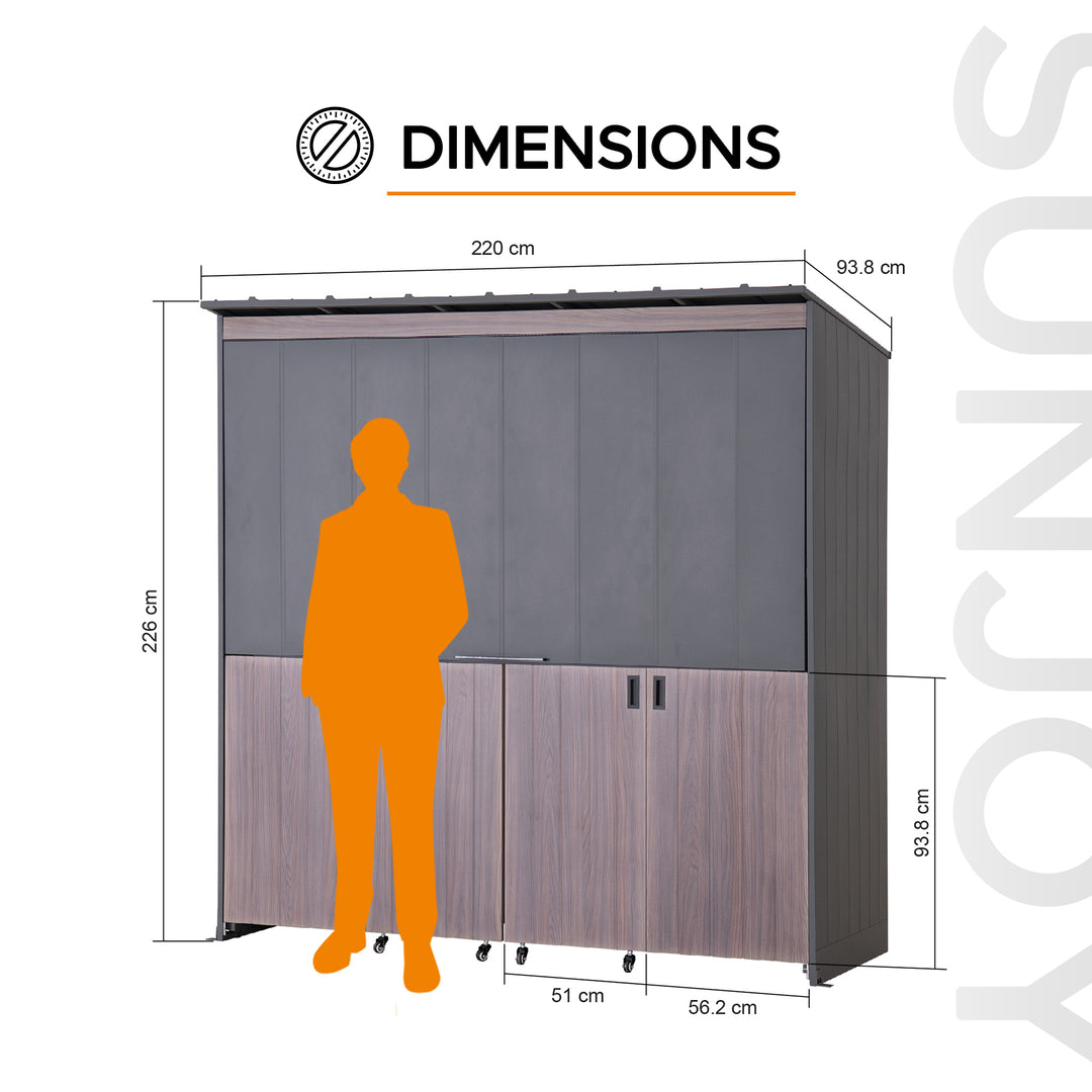 Gartenhaus MAMBO für Outdoor Küche - 94cm x 220cm