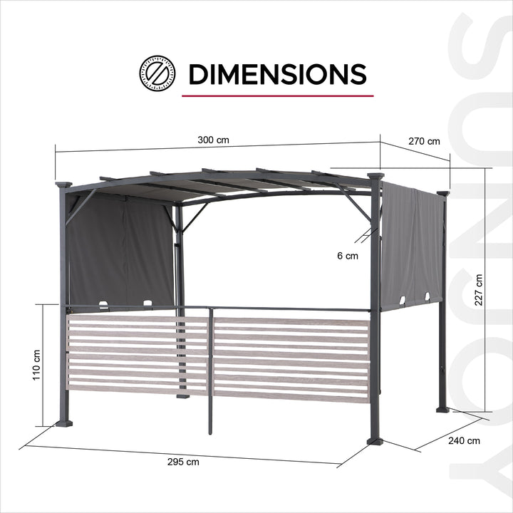 Stoff Whirlpool Pergola Titov - 270cm x 300cm