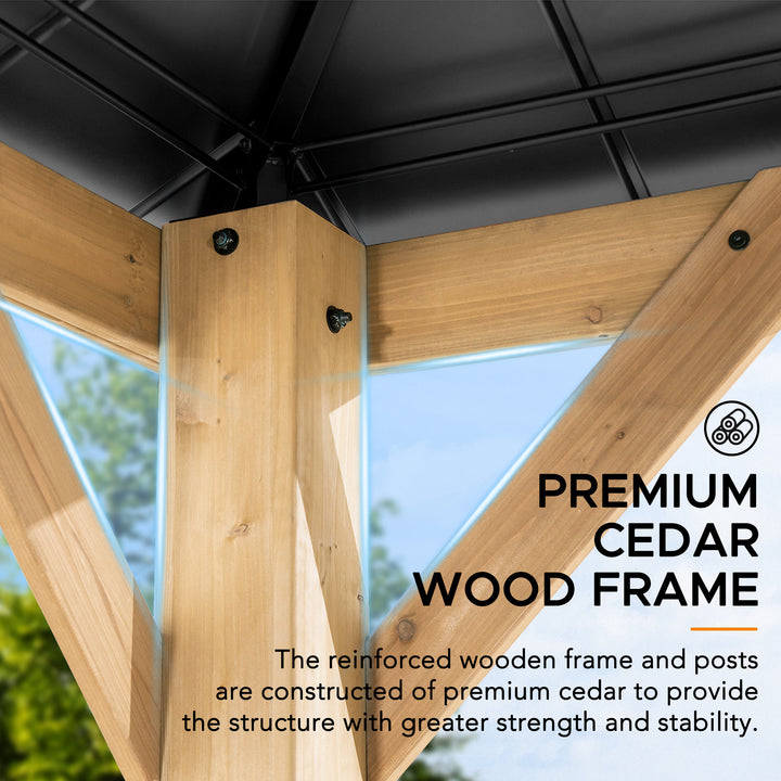 Zedernholz Gazebo RAPI - 273cm x 273cm