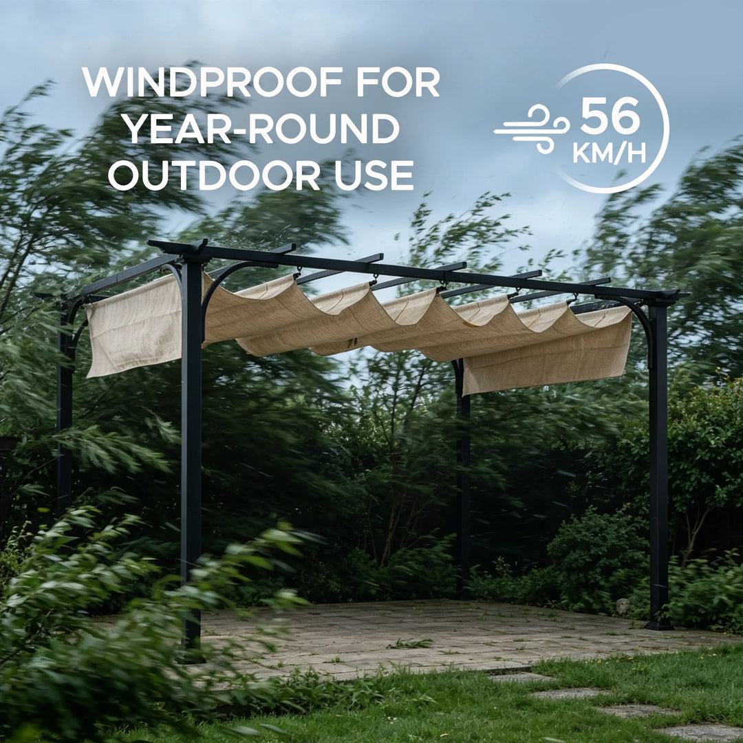 GIONA Steel Pergola - 277cm x 363cm