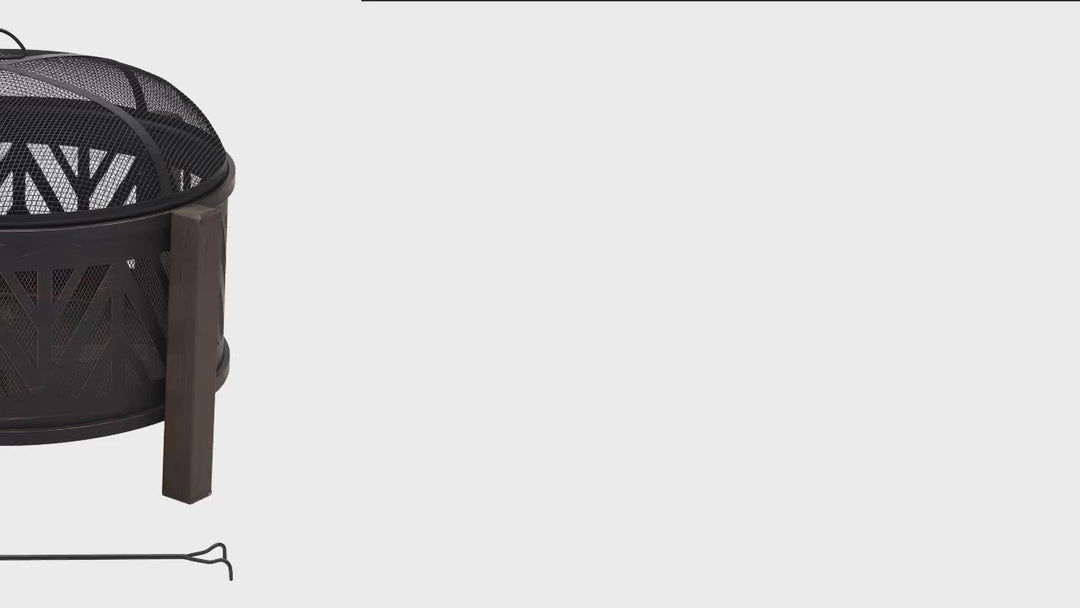 Showcase video of the BROMO XL Steel Fire Pit - Ø79cm